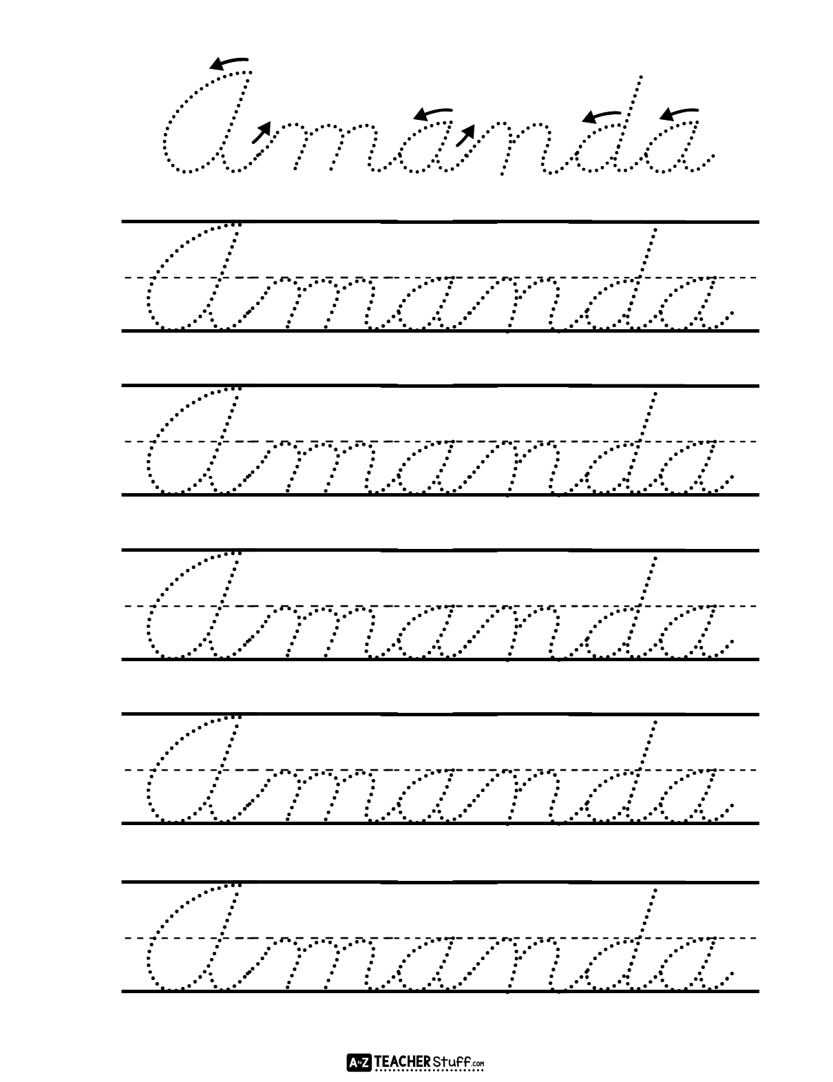 Cursive Handwriting Tracing Sheet Maker A To Z Teacher Stuff Cursive Handwriting Tracing Sheet Maker A To Z Teacher Stuff