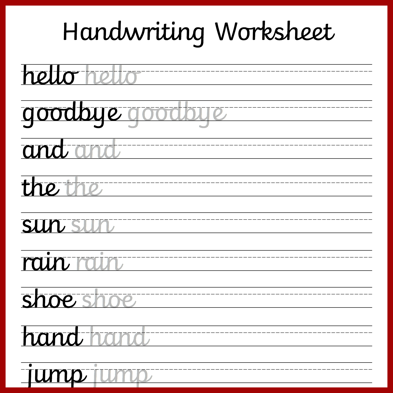 Cursive Handwriting Worksheets Free Printable Mama Geek Free Custom Printable Handwriting Worksheet Templates Canva