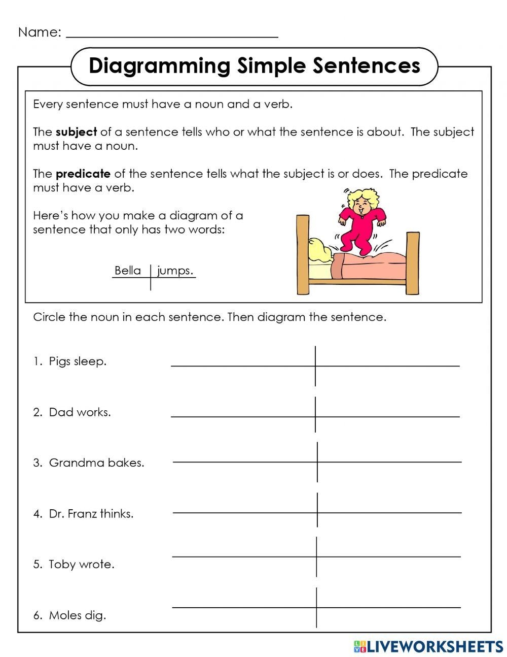 Grammar Worksheets Sentence Structure Worksheets