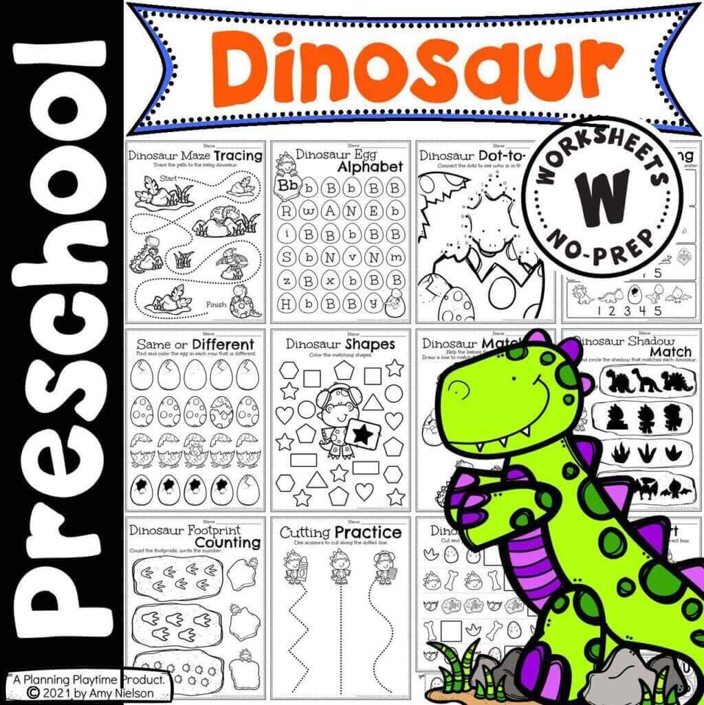 Dinosaur Worksheets For Preschool Planning Playtime