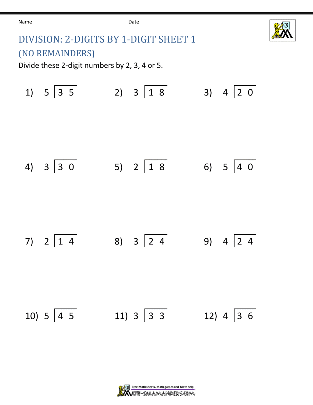 Division Worksheets 3rd Grade 3rd Grade Division Worksheets K12 Math Worksheets
