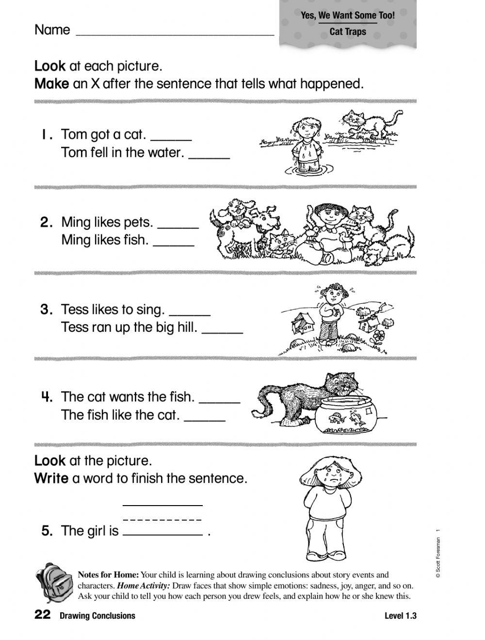 Drawing Conclusions Interactive Worksheet Worksheets Library