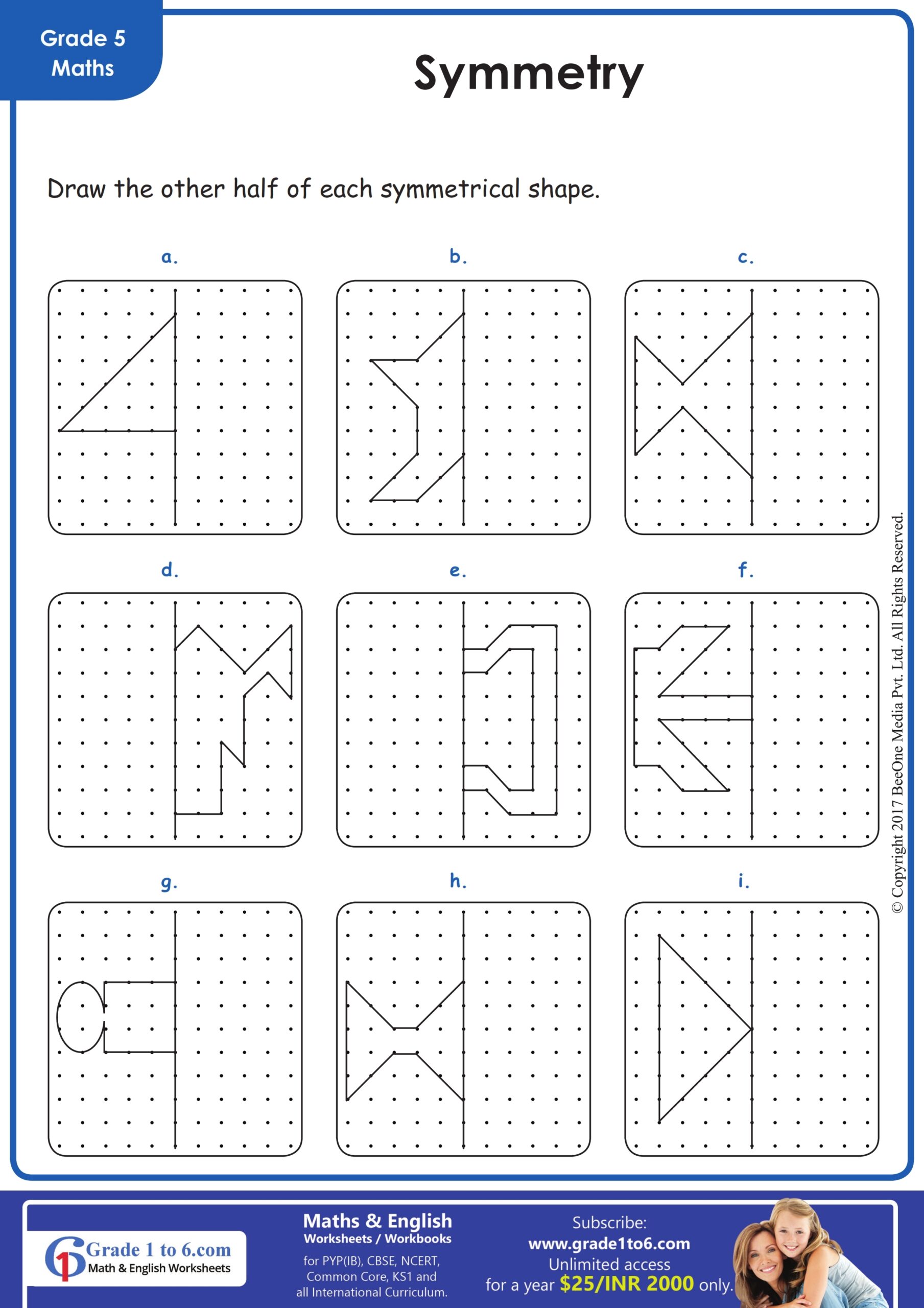 Lines Of Symmetry A Worksheet Printable Year 4 Geometry Worksheet