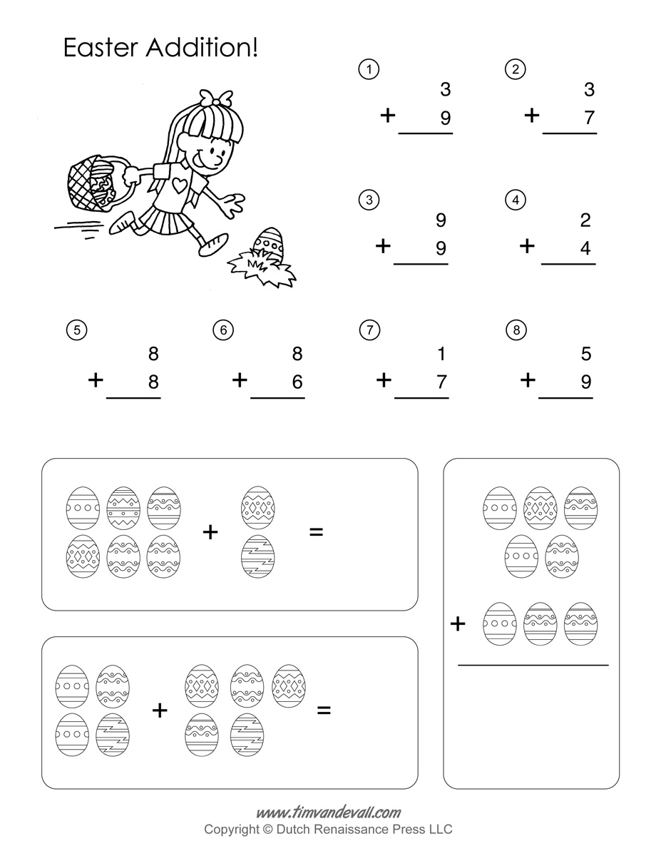 Easter Math Worksheets Addition Worksheet Tim S Printables Easter Math Worksheets Addition Worksheet Tim S Printables