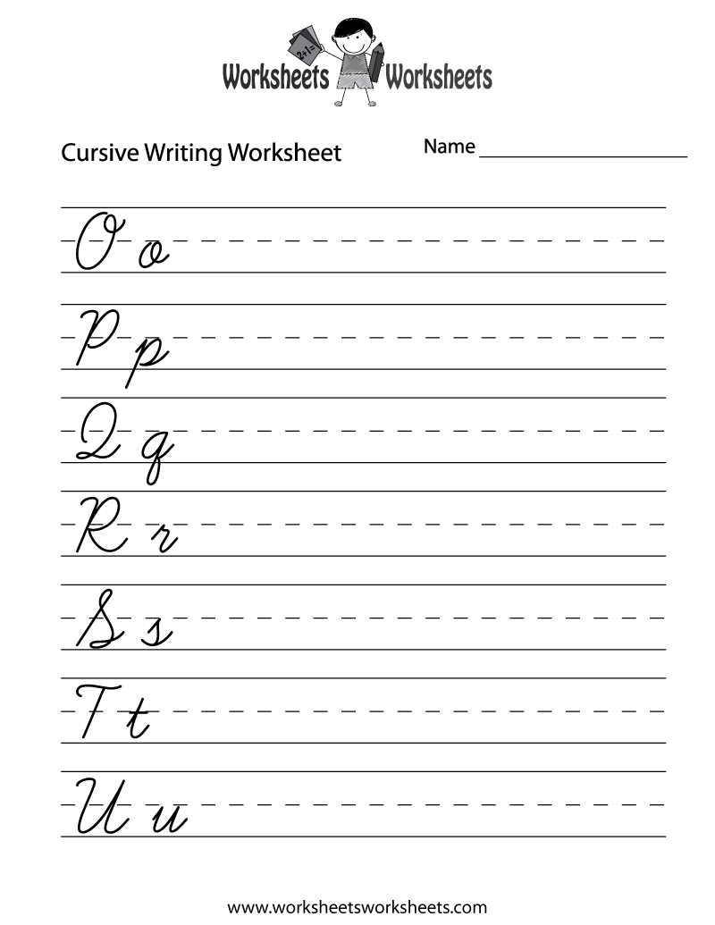 MyCursive Cursive Worksheet Generator Create Practice