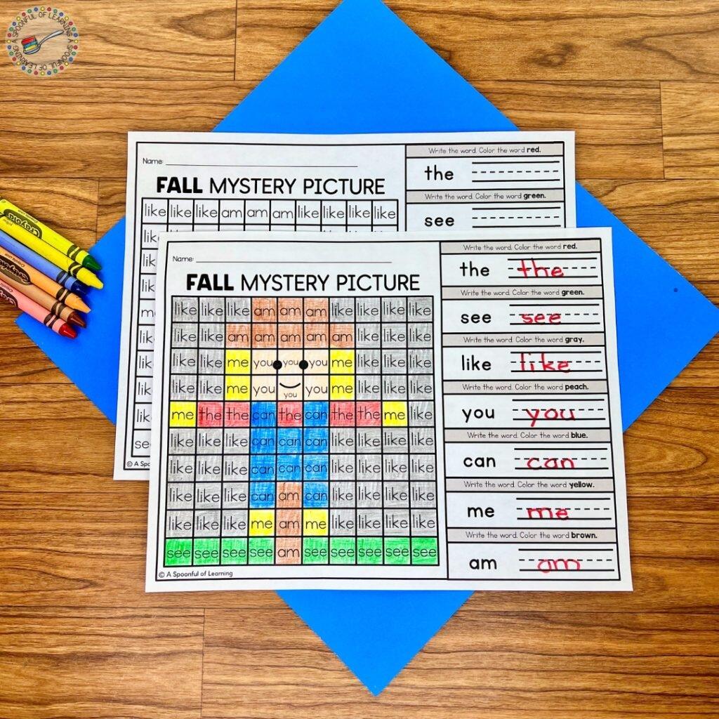 Editable Sight Word Mystery Pictures A Spoonful Of Learning Editable Sight Word Mystery Pictures A Spoonful Of Learning