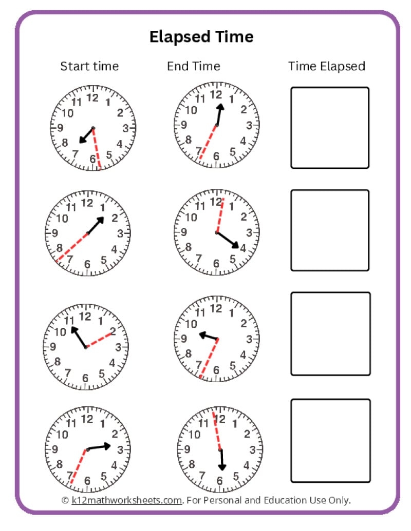 Storyboard That Free Elapsed Time Worksheets