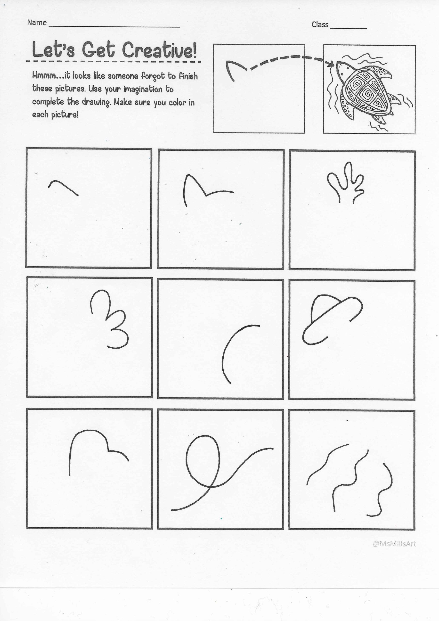 Engage Creativity Complete The Picture Worksheets For Fun Learning