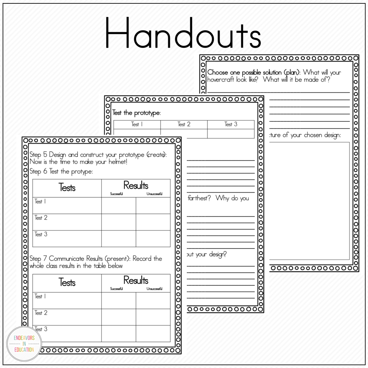 Engineering Design Process Worksheets And STEM Activities Classful