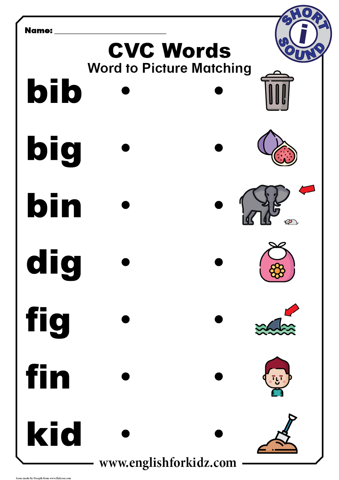 English For Kids Step By Step CVC Words Worksheets Short I Sound Short I Words Superstar Worksheets