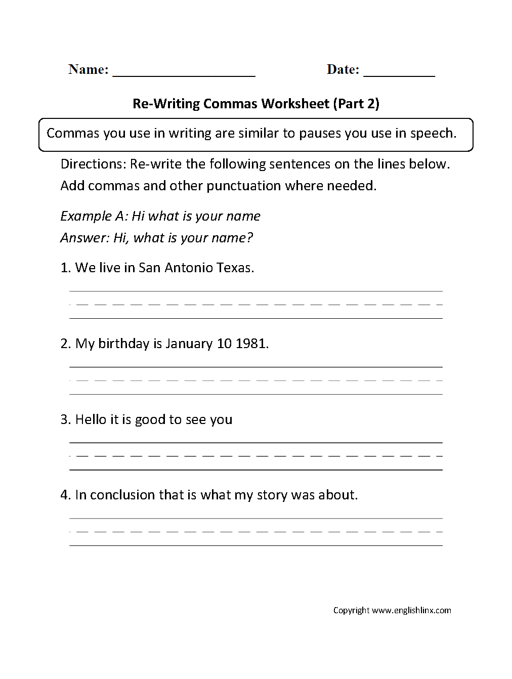 Englishlinx Commas Worksheets FUN Comma Use Comma Activities Comma Use Posters And Worksheets Primary Planet