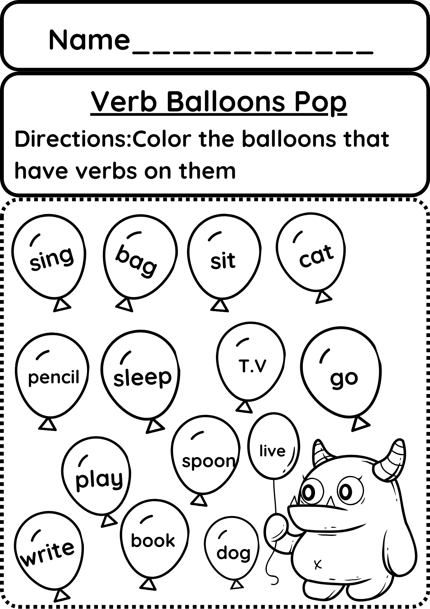 Explore Language Dynamism With Our Free Verb Worksheet Engaging Grammar Fun
