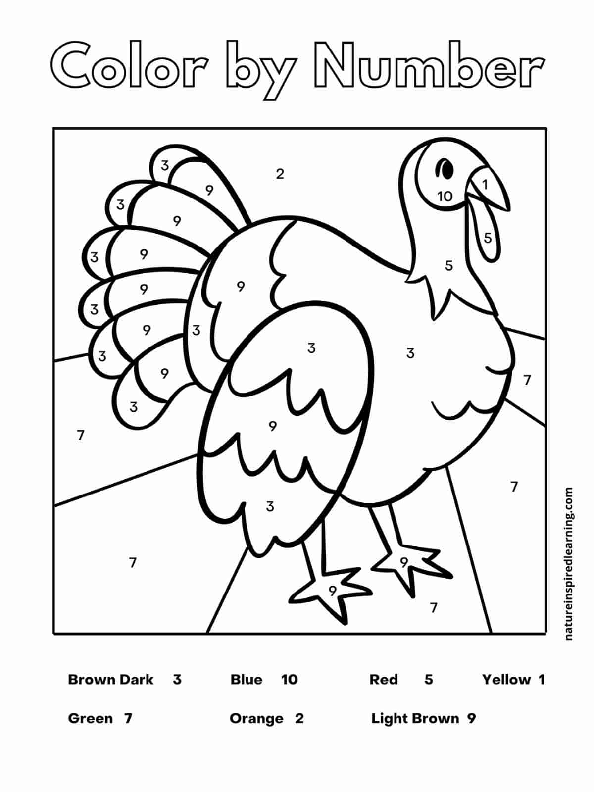 Fall Color By Number Nature Inspired Learning Fall Color By Number Nature Inspired Learning