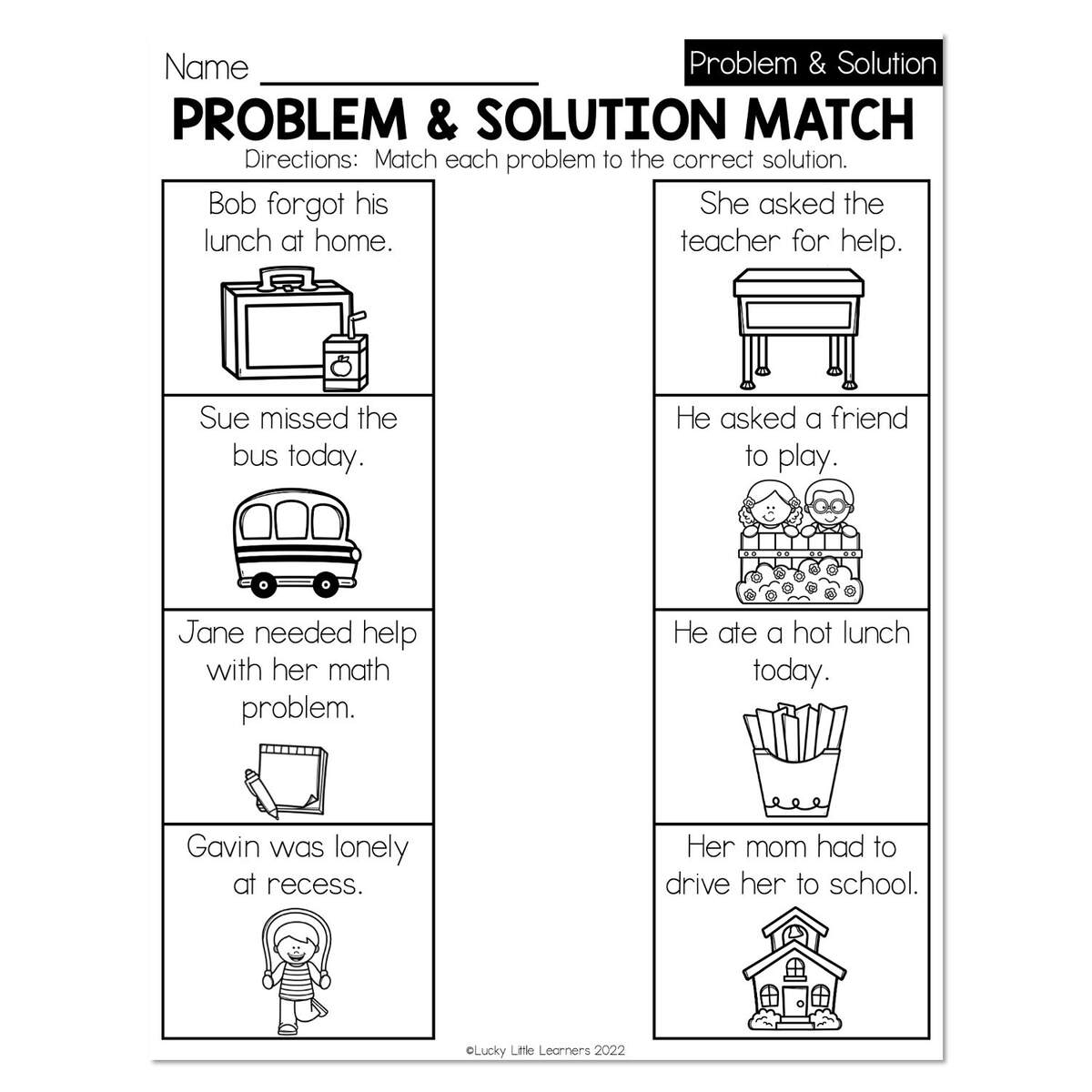 Fall Early Finishers 1st Grade ELA Problem And Solution Worksheets Library
