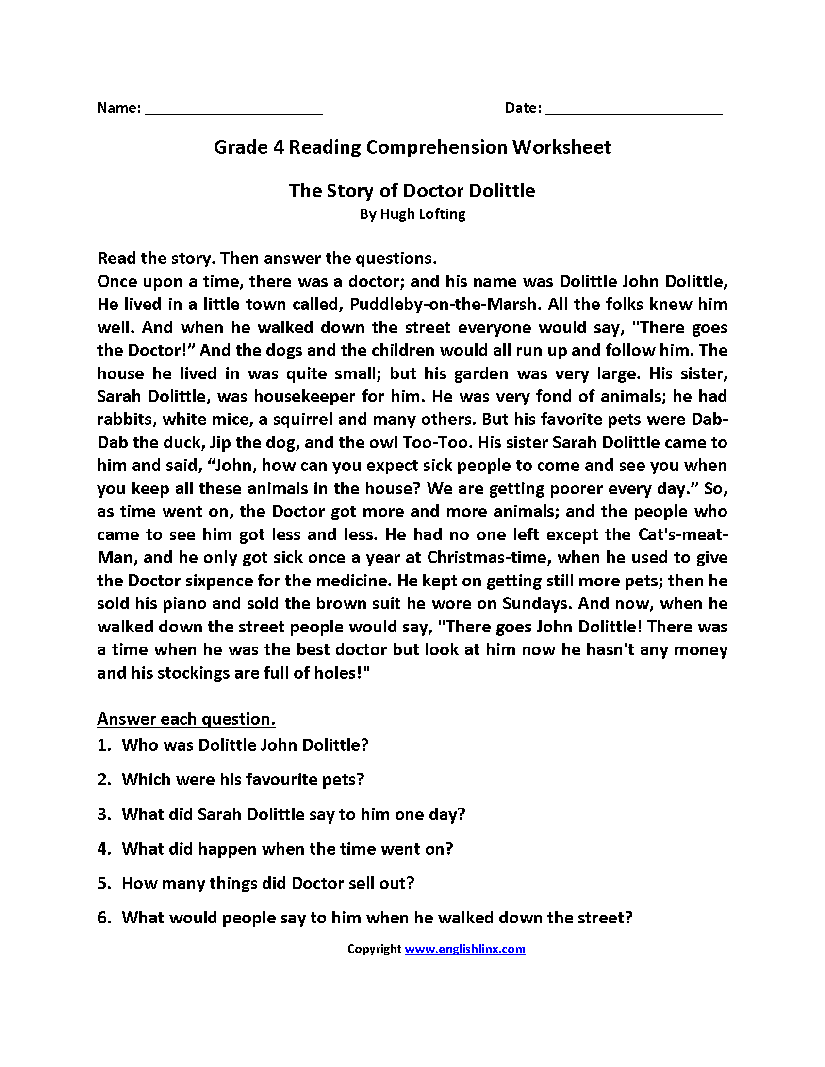 Fourth Grade Reading Worksheets Improve Fluency Comprehension Free Free Printable 4th Grade Reading Comprehension Worksheet Download Free Free Printable 4th Grade Reading Comprehension Worksheet Png Images Free Worksheets On Clipart Library