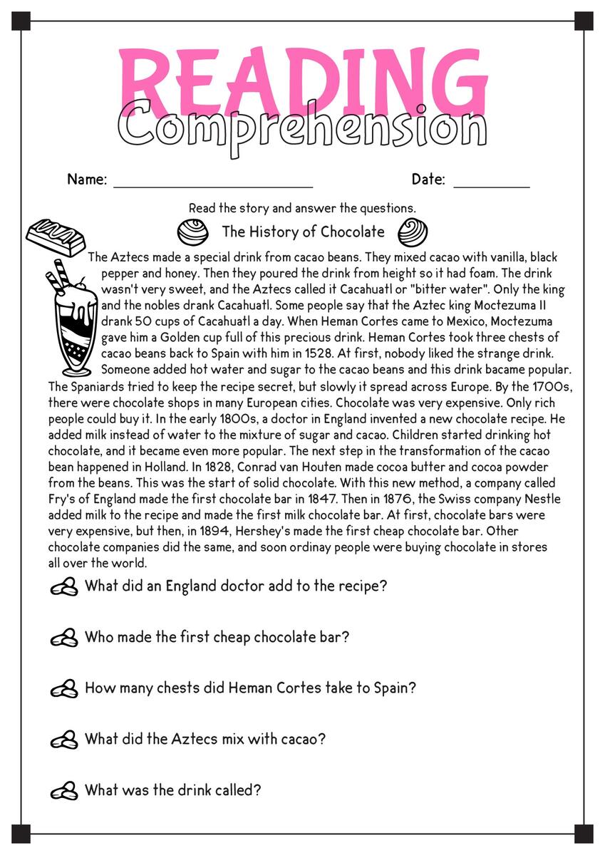 Free 7th Grade Reading Comprehension Worksheet Download Free 7th Grade Reading Comprehension Worksheet Png Images Free Worksheets On Clipart Library