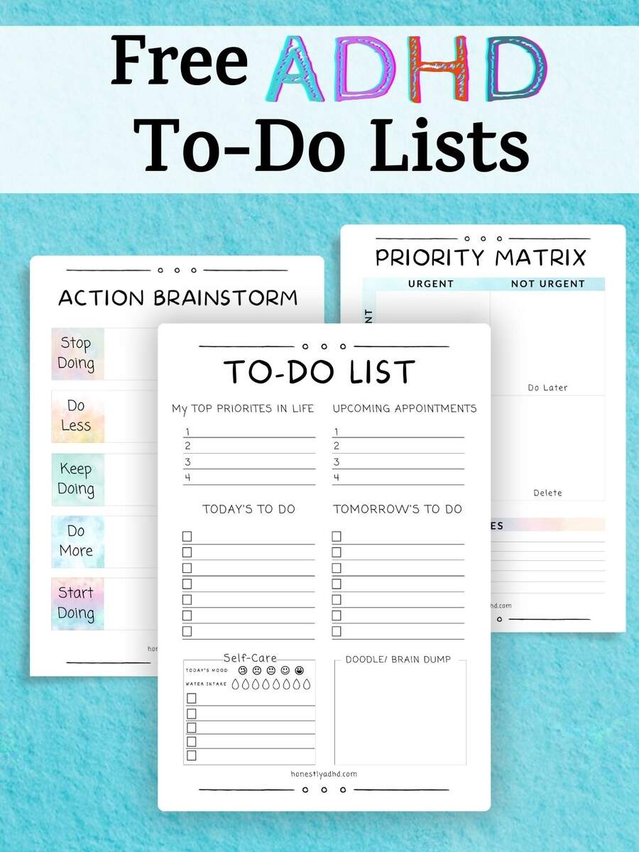 Free ADHD Friendly To Do List 3 Printable Templates Honestly ADHD Free ADHD Friendly To Do List 3 Printable Templates Honestly ADHD
