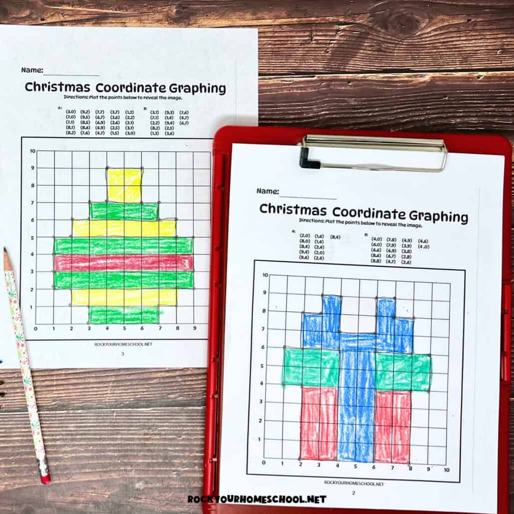 Free Christmas Coordinate Graphing Worksheets For Holiday Fun Rock Your Homeschool