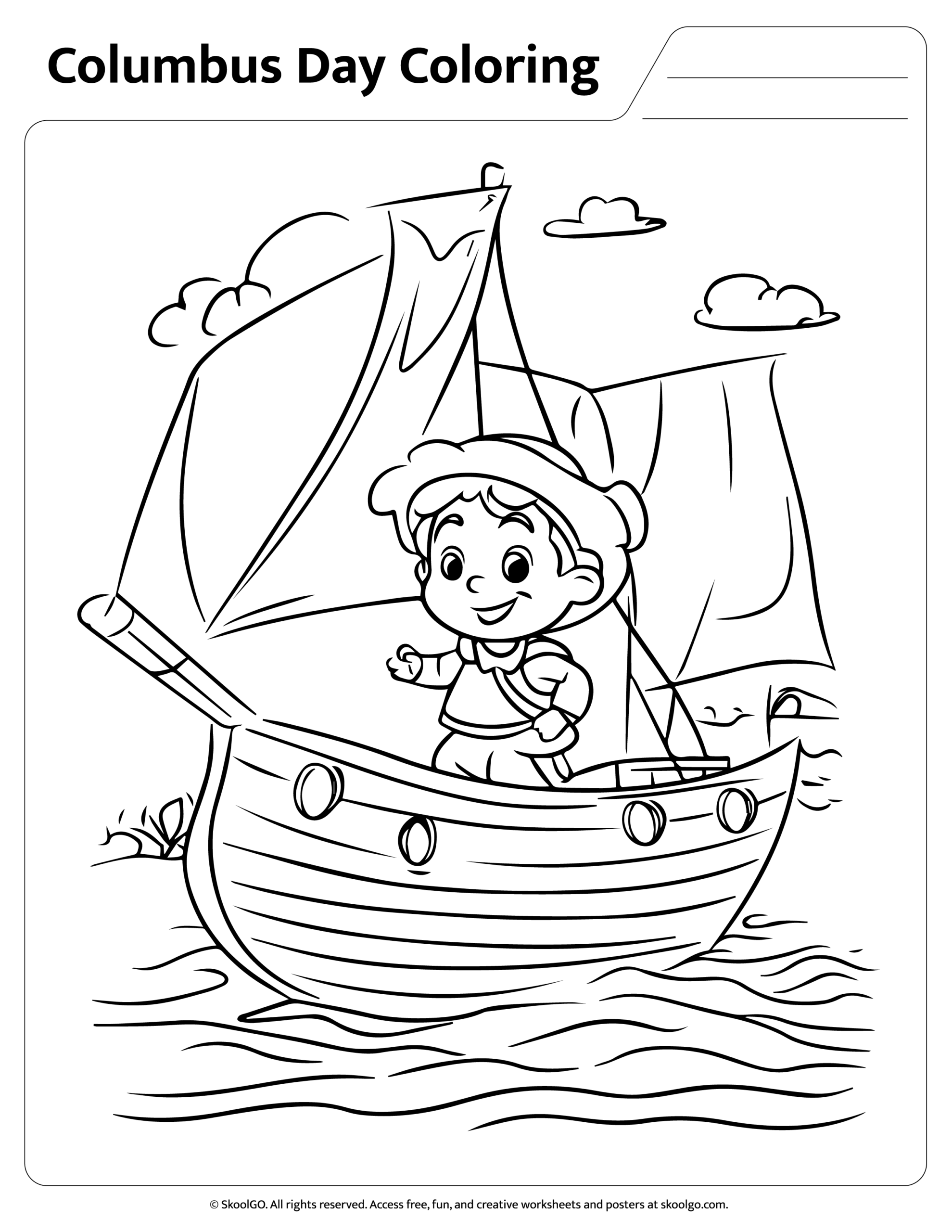 Columbus Day Coloring Pages For Kids Made By Teachers