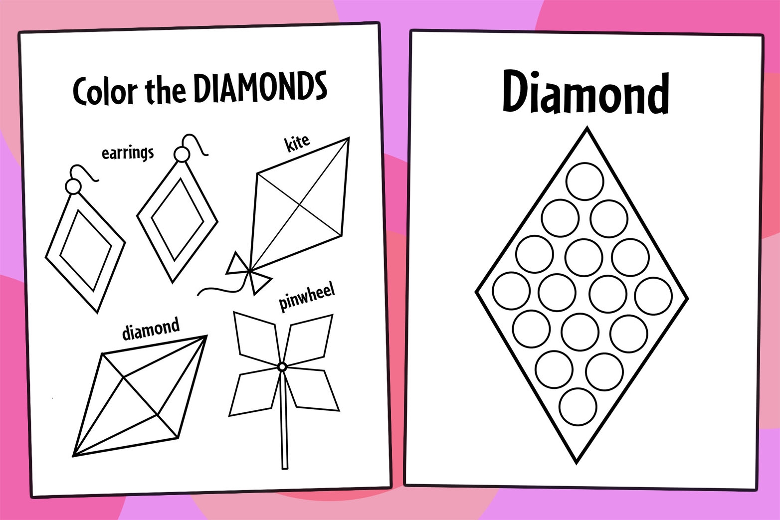 Free Diamond Worksheets For Preschool The Hollydog Blog