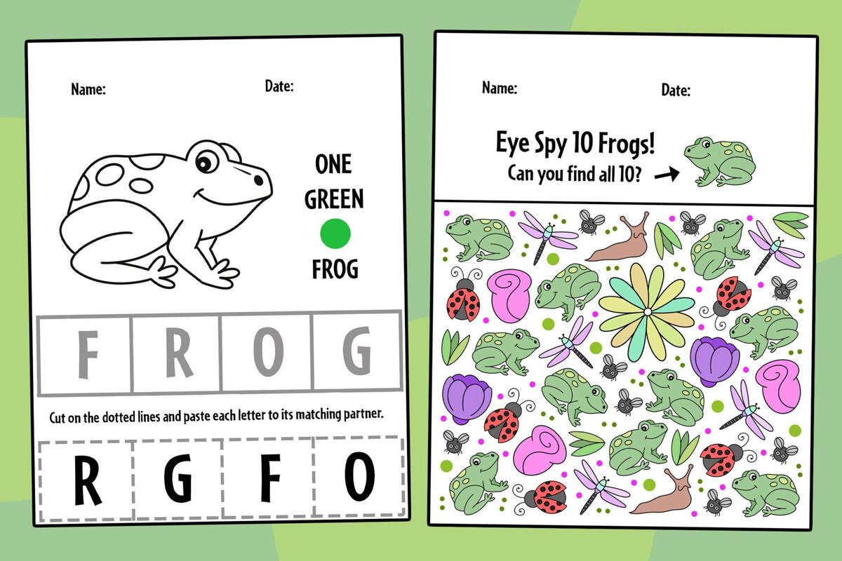 Free Frog Theme Preschool Lesson Plan The Hollydog Blog