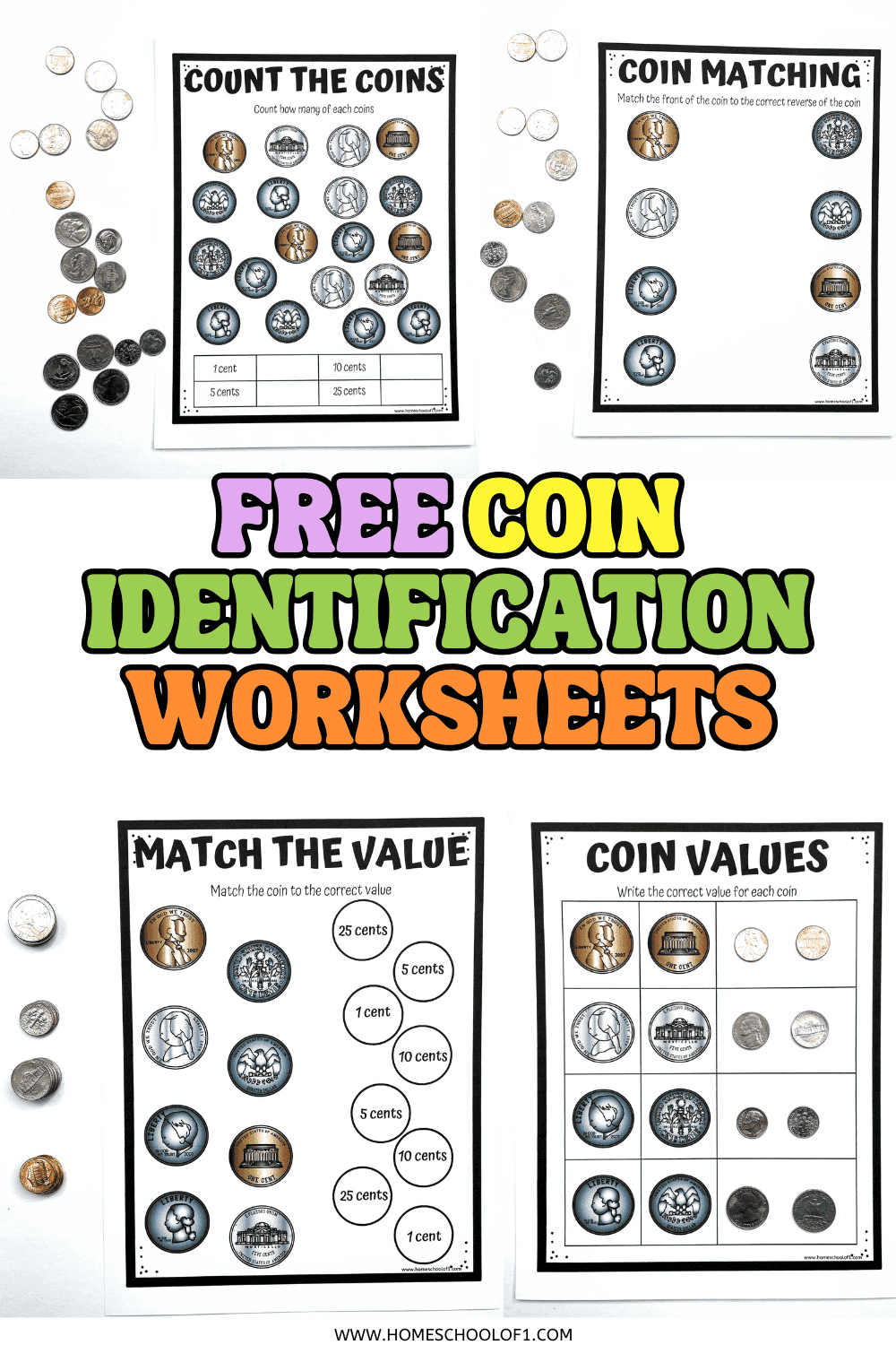 Free Identify Coins Worksheets For Kindergarten Free Identify Coins Worksheets For Kindergarten