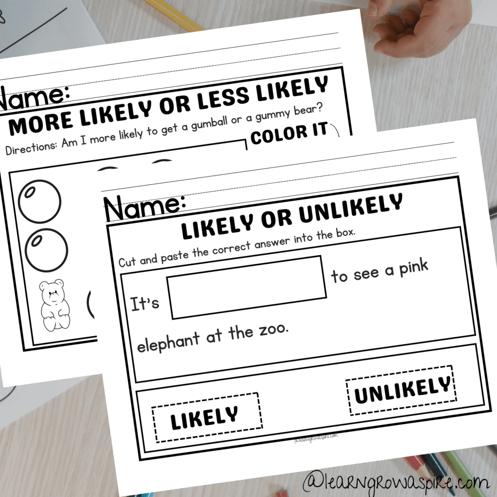 Free Kindergarten Probability Worksheets Learn Grow Aspire
