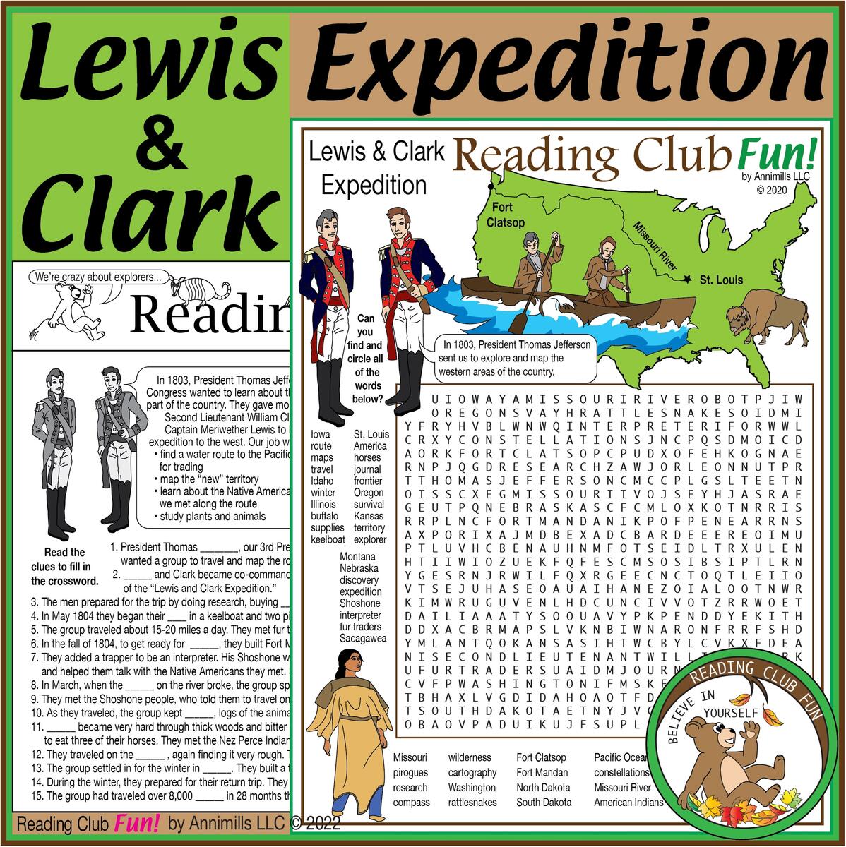 Free Lewis And Clark Printable Worksheets And Coloring Pages Worksheets Library