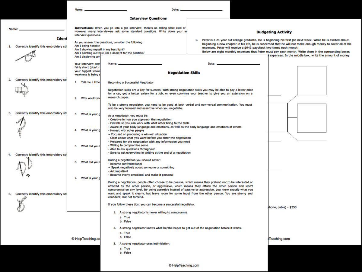 Life Skills Homework
