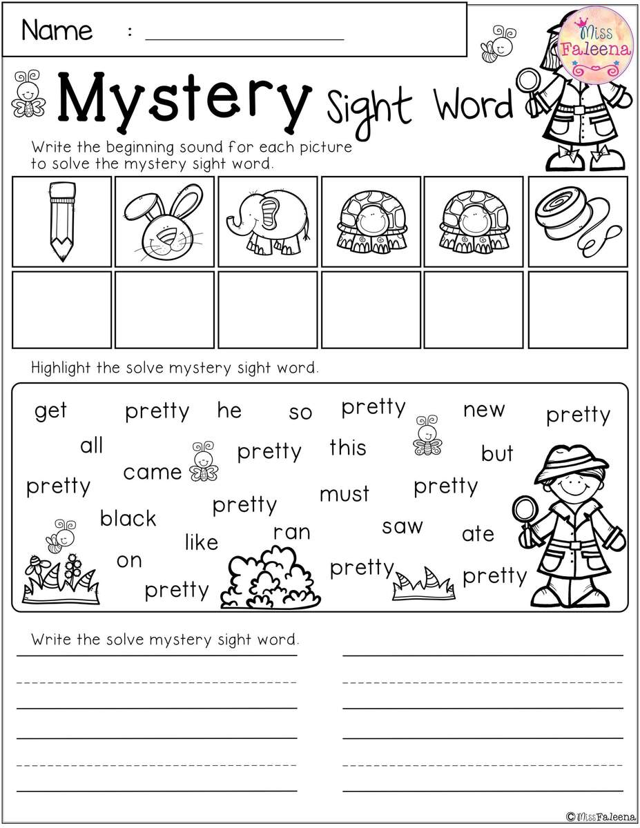 Free Mystery Sight Word Practice Worksheets Library Free Mystery Sight Word Practice Worksheets Library
