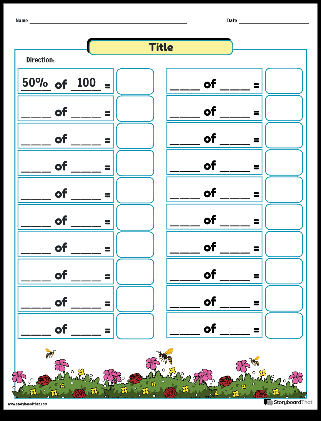 Middle School Percentages Worksheets PDF Printable Worksheets Cazoom Math
