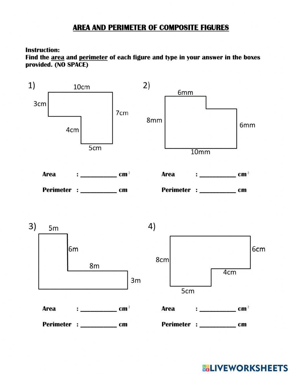 Free Perimeter And Area Of Composite Figures Worksheet Download Free Perimeter And Area Of Composite Figures Worksheet Png Images Free Worksheets On Clipart Library