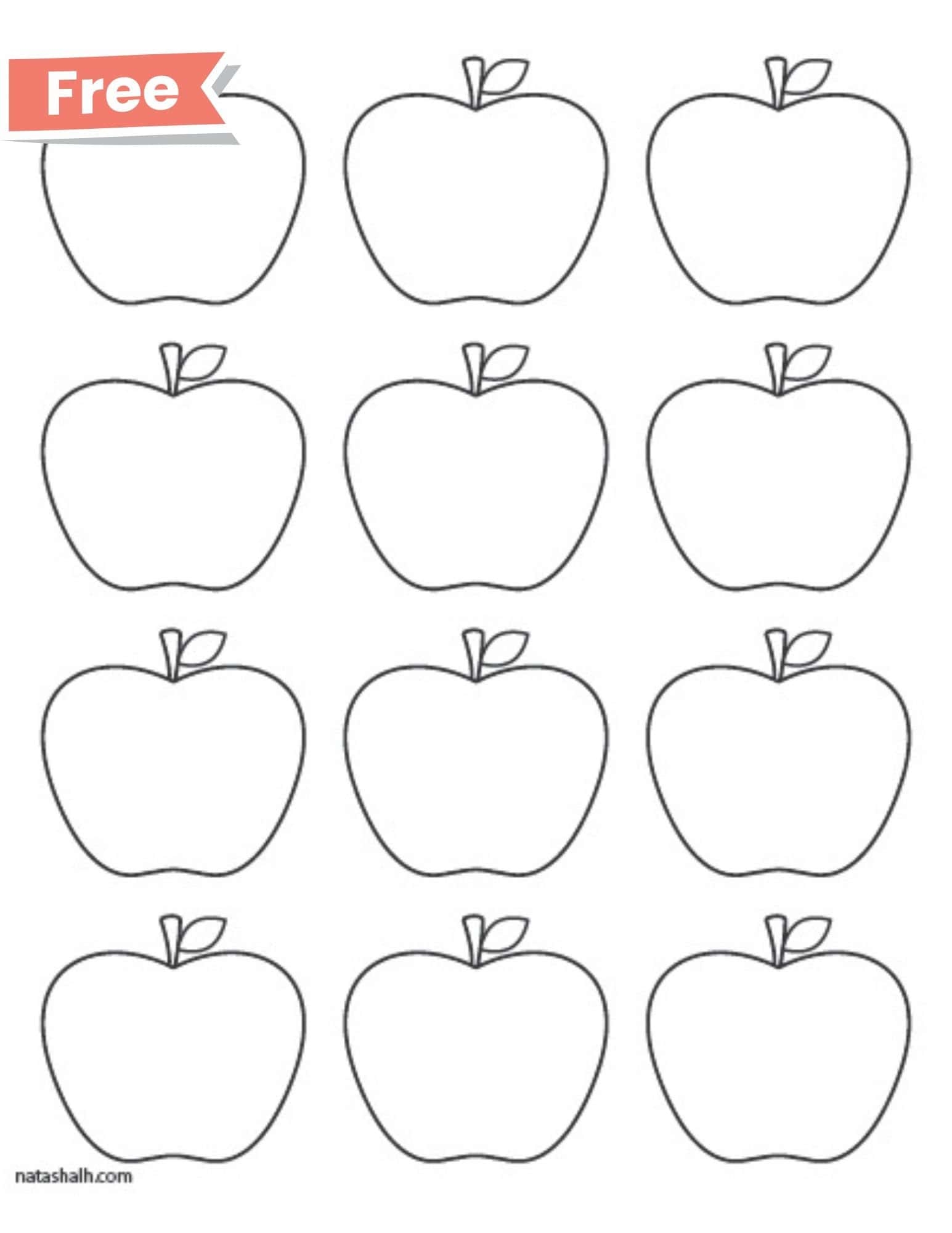 Free Printable Apple Templates The Artisan Life FREE Printable Apple And Apple Seed Counting Worksheets