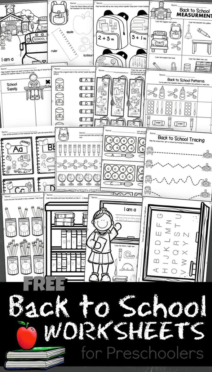 FREE Printable Back To School Pre K Worksheets Parts Of A Book Poster Worksheet Free Printables