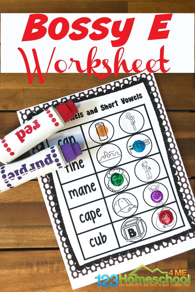 FREE Printable Bossy Silent E Worksheets Silent E Worksheets Pdf Igloo Fun Reading Elephant