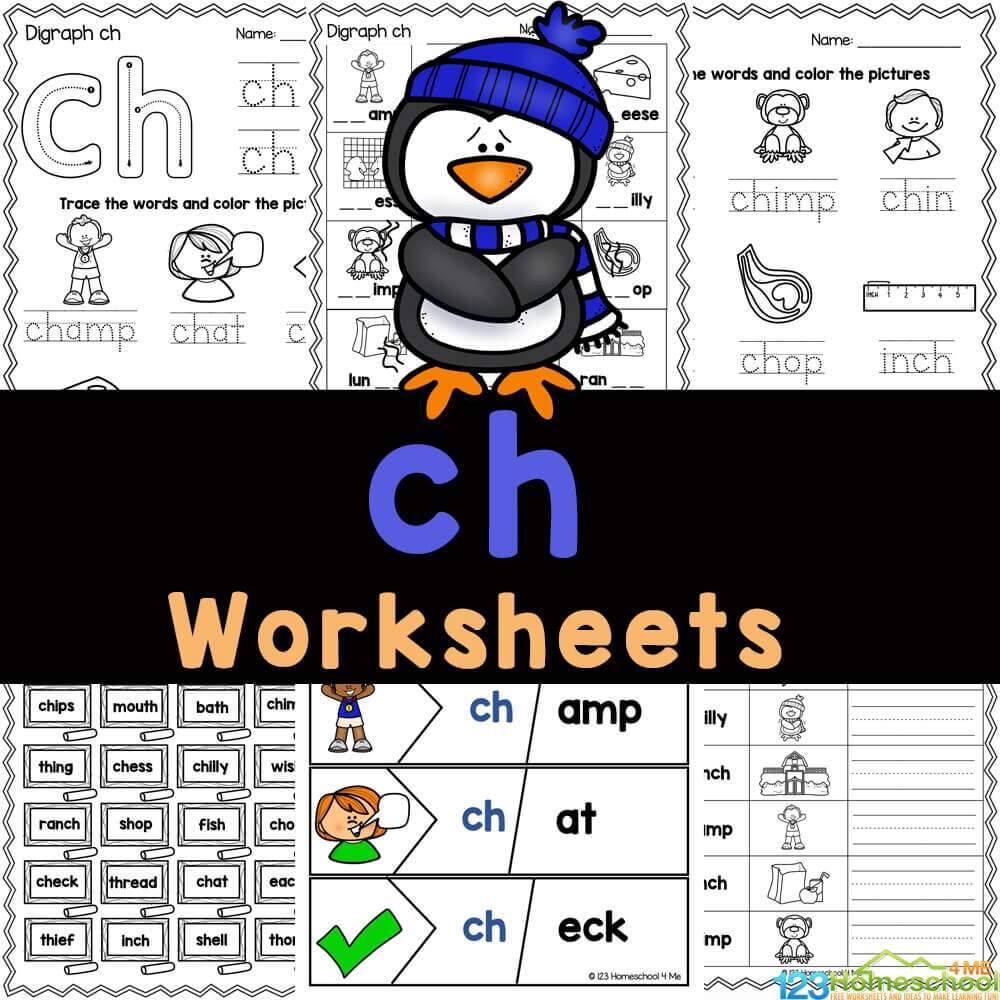 FREE Printable CH Sound Words Worksheets FREE Printable CH Sound Words Worksheets