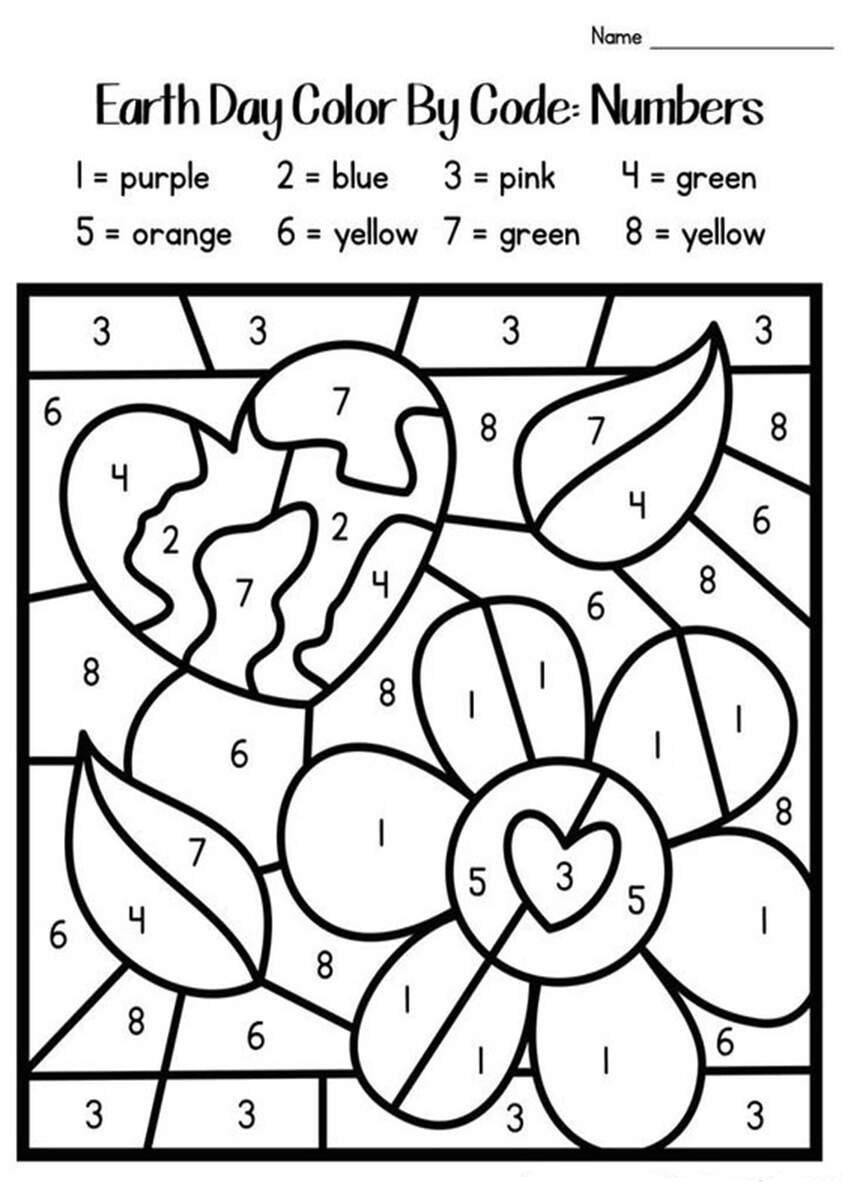 Free Printable Space Color By Number Worksheet