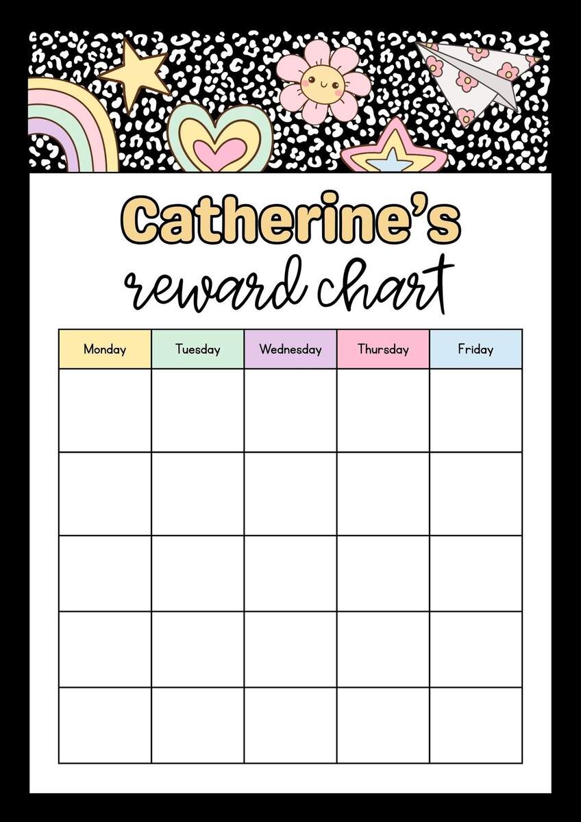 Free Printable Customizable Reward Chart Poster Templates Canva Free Printable Customizable Reward Chart Poster Templates Canva
