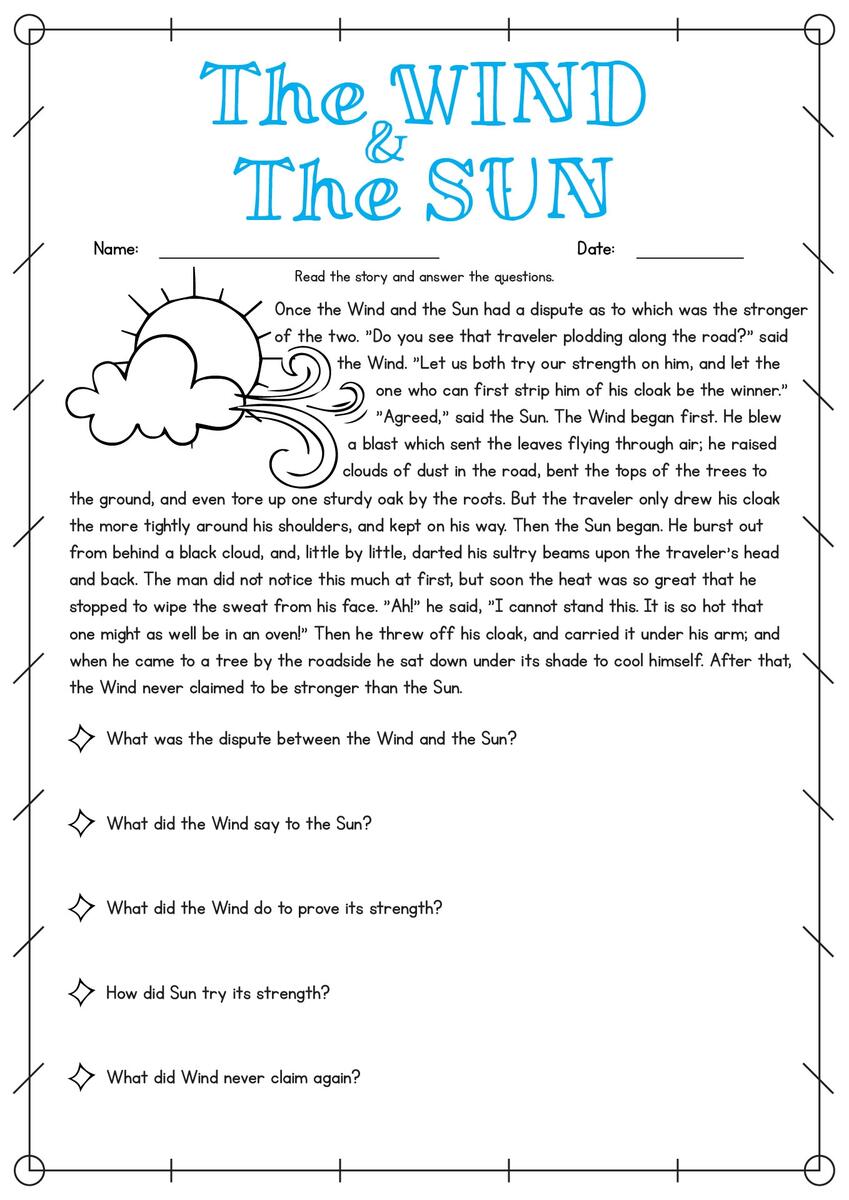 5 Printable Reading Comprehension English Worksheets Ages 4 7 KG1 Worksheets Library