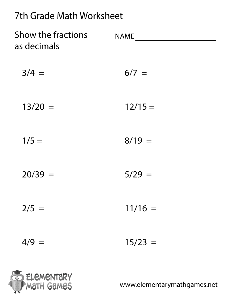 Subtracting Decimals Worksheet
