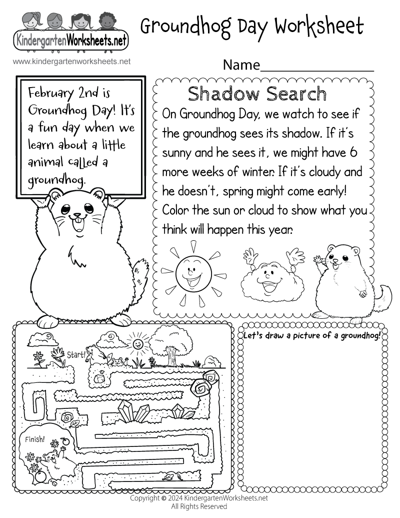 Free Printable Groundhog Day Worksheet Groundhog Day Free Printable Coloring Page Mrs Merry