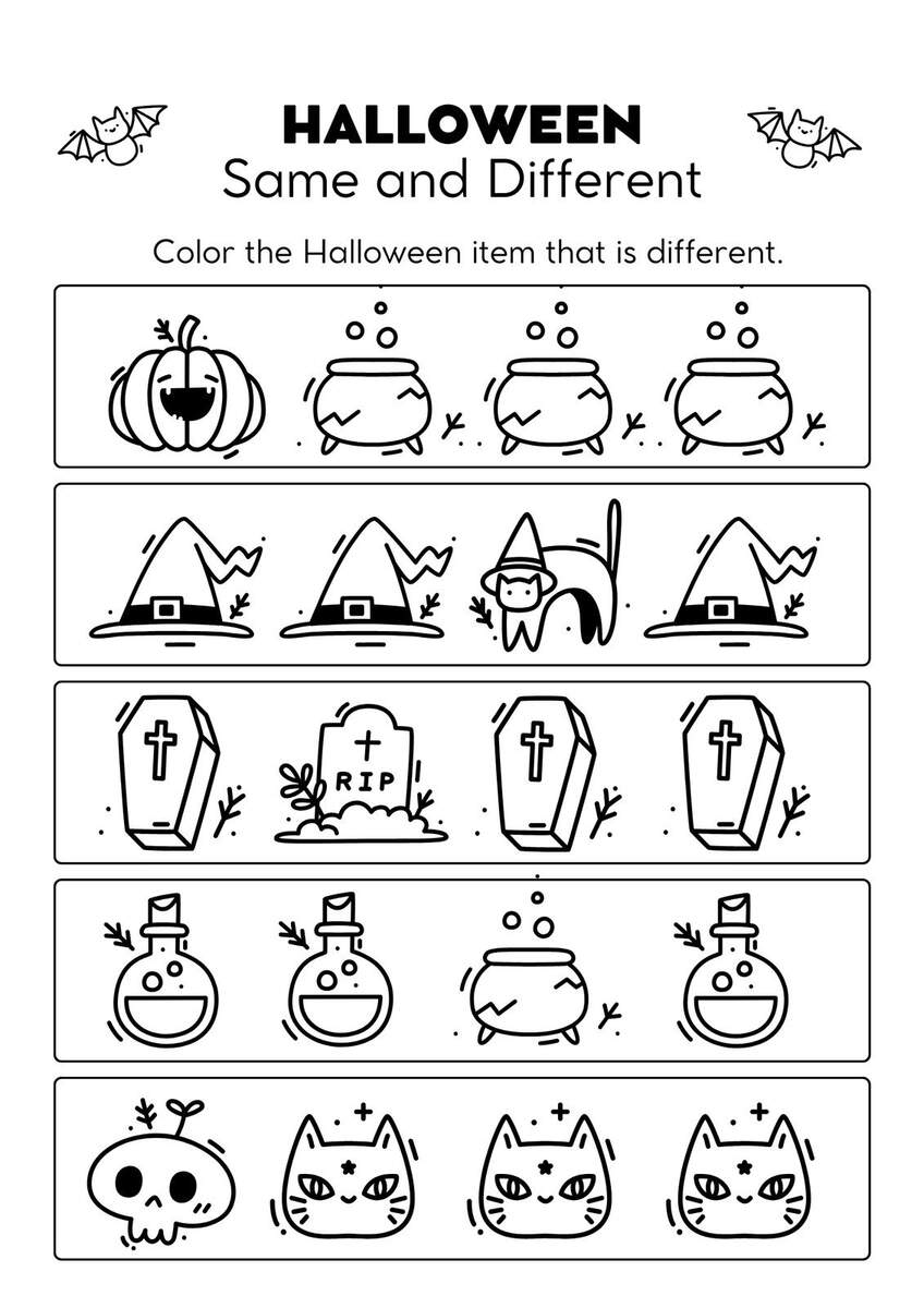 Free Halloween Worksheets