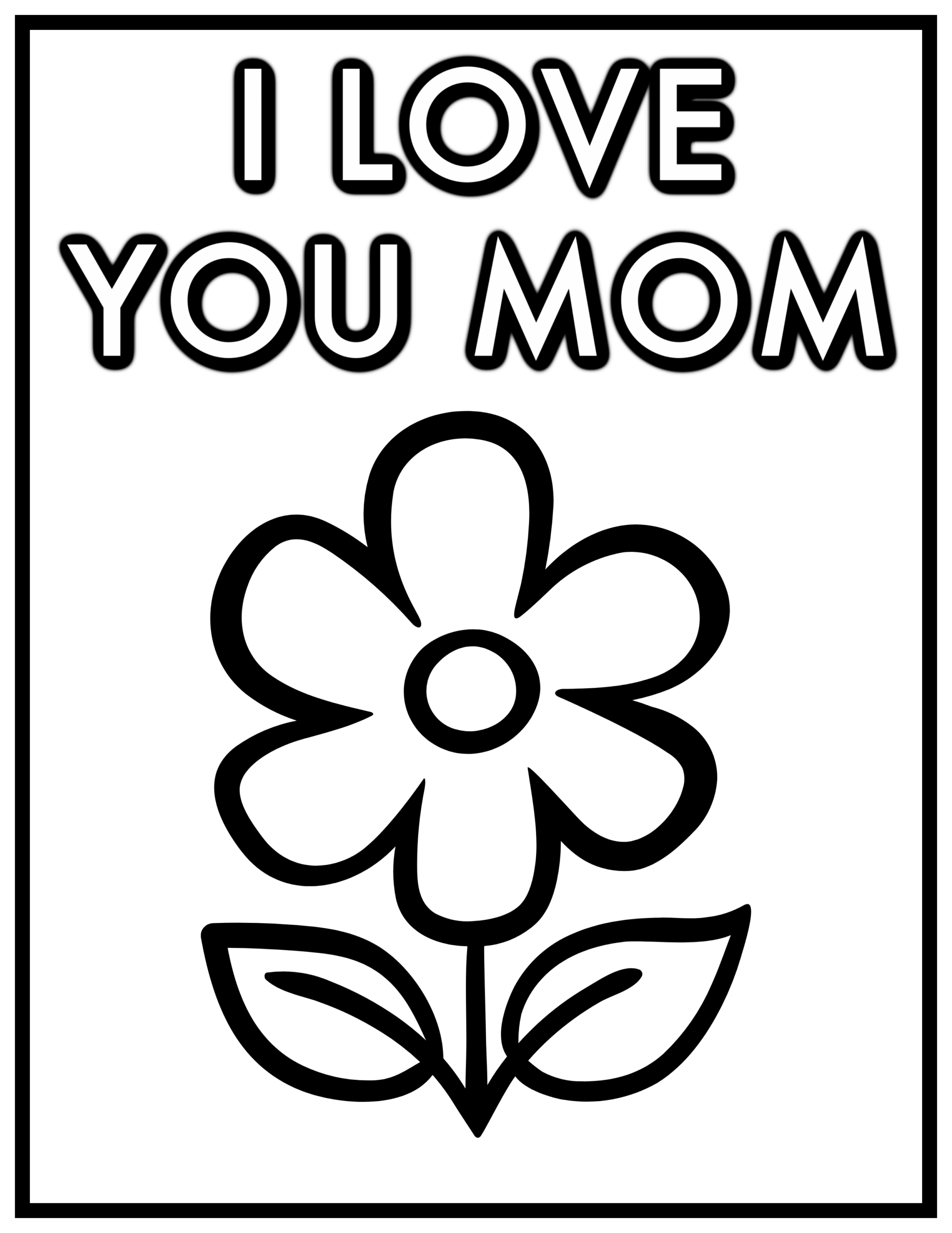 Free Printable I Love You Mom Coloring Pages Worksheets Library