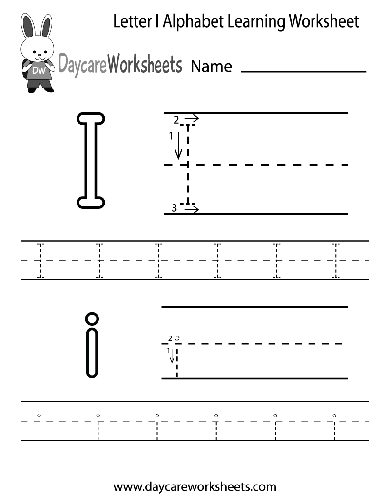 Free Printable Letter I Alphabet Learning Worksheet For Preschool Free Printable Letter I Alphabet Learning Worksheet For Preschool