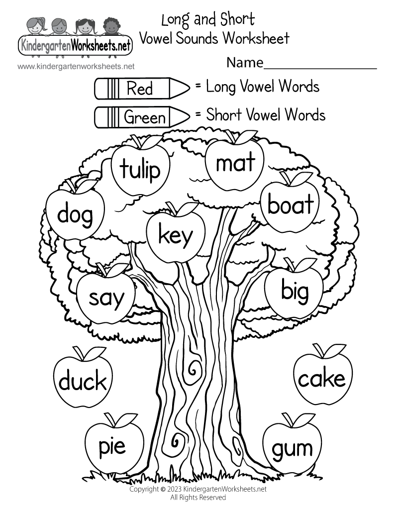 Free Printable Long And Short Vowel Sounds Worksheet