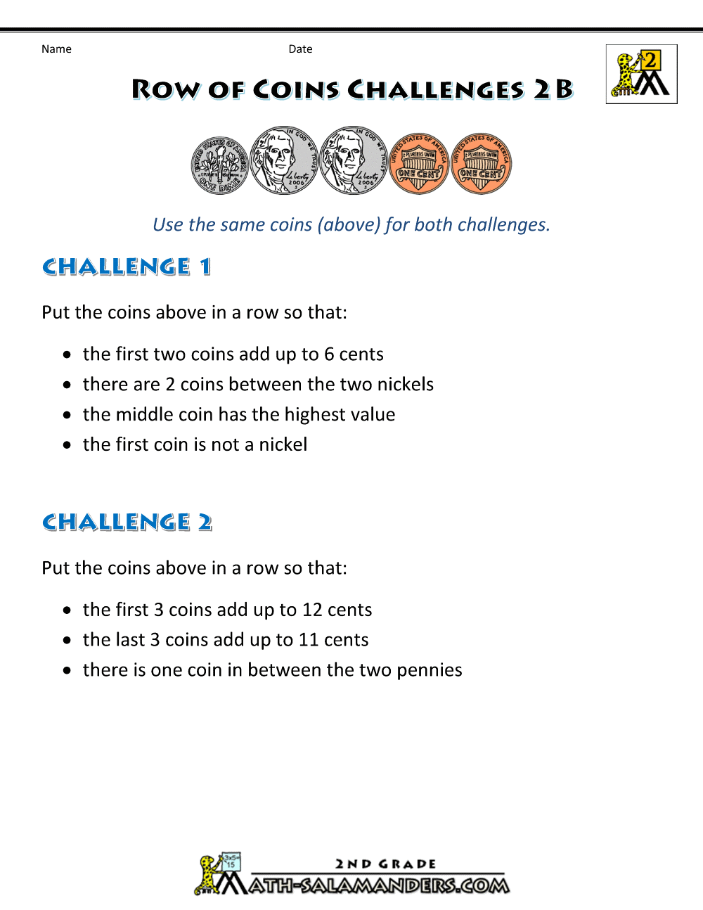 Free Printable Money Worksheets Money Challenges Free Printable Money Worksheets Money Challenges