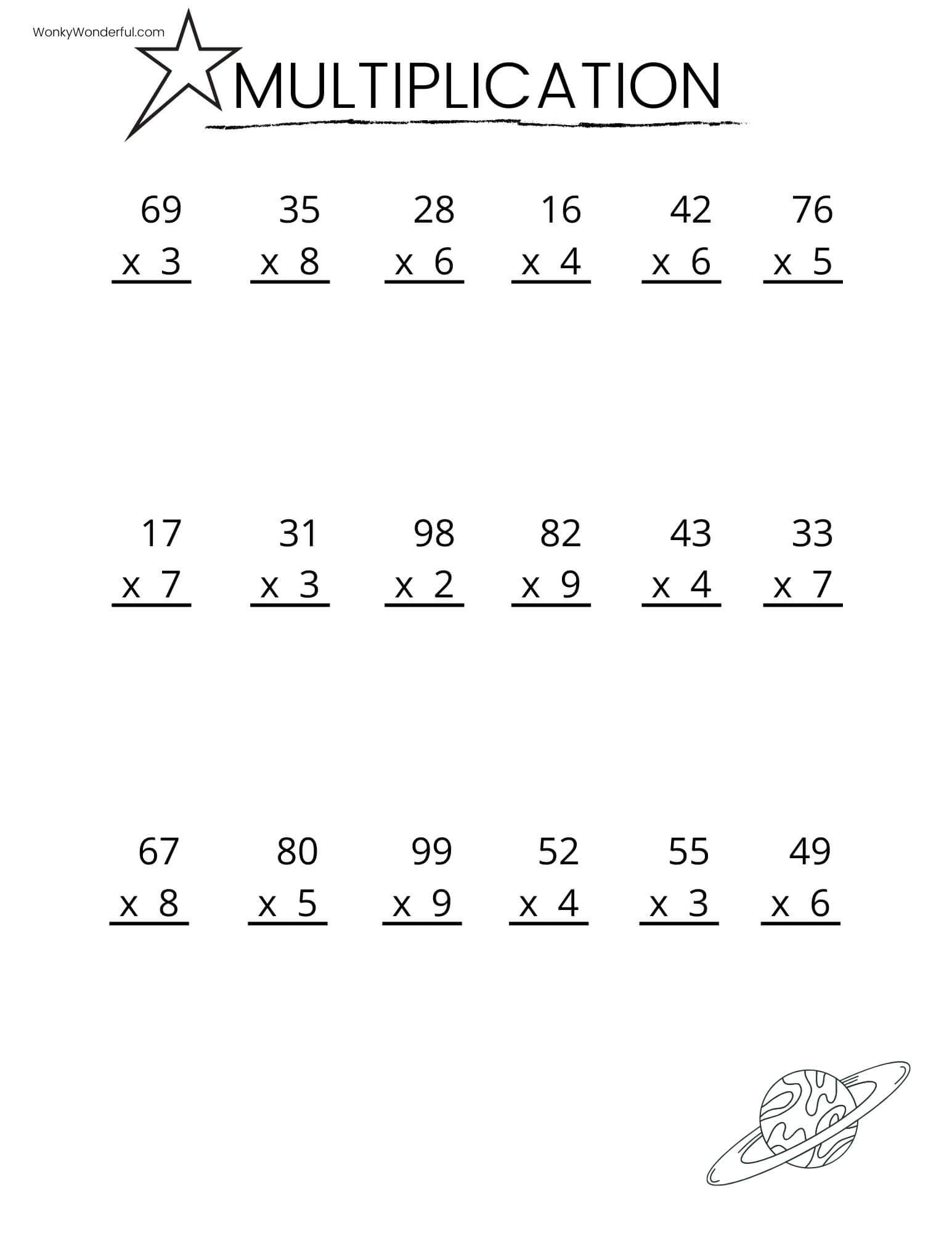 FREE PRINTABLE MULTIPLICATION WORKSHEETS WonkyWonderful Cut And Paste Worksheets Printable Activities For Kids Free Printables Lettering SVG Files Tools Apps