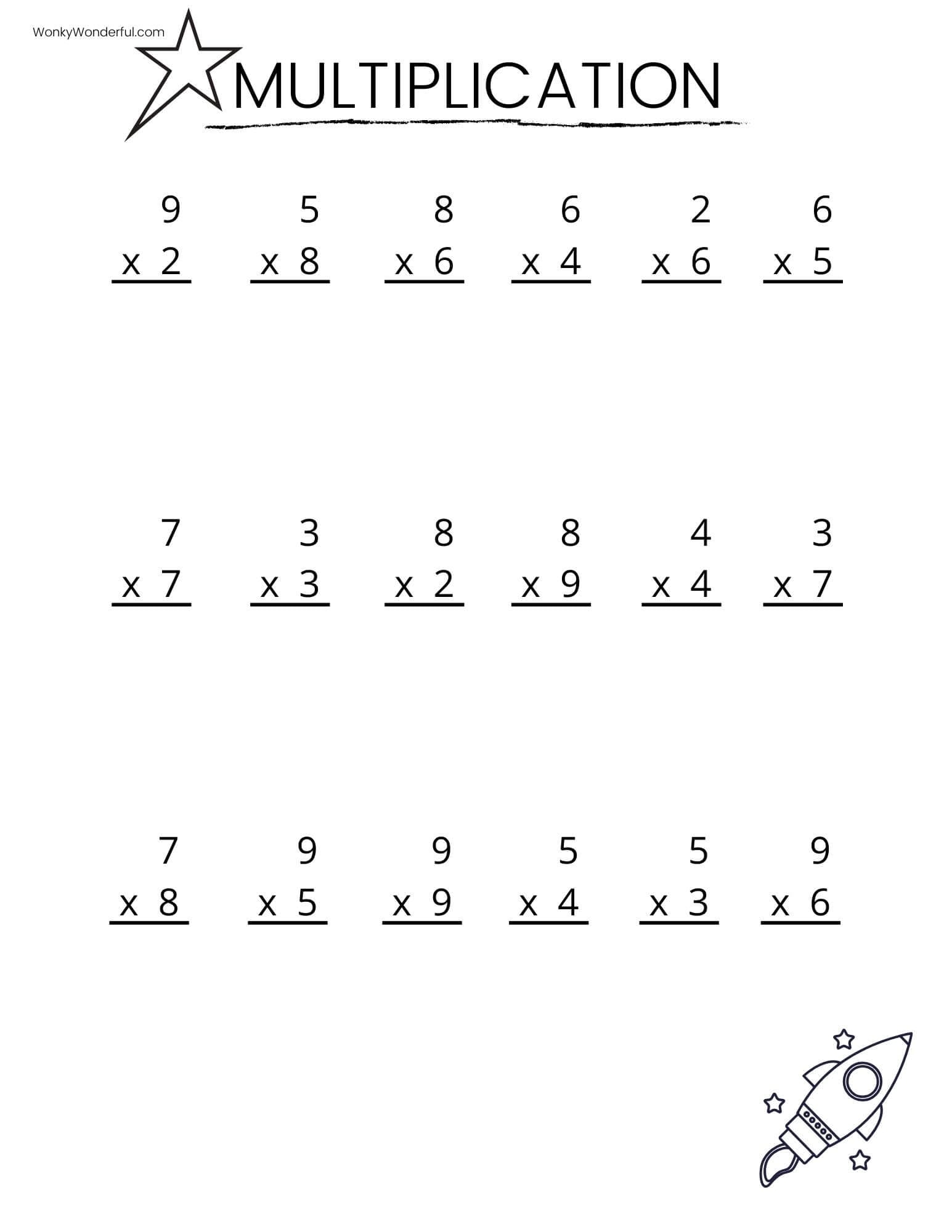 FREE PRINTABLE MULTIPLICATION WORKSHEETS WonkyWonderful Grade 4 Multiplication Worksheets