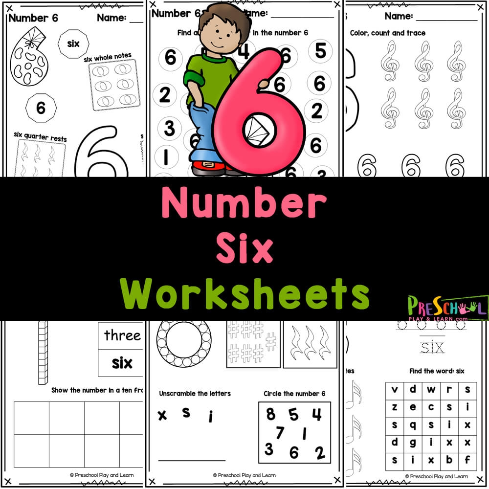 FREE Printable Number 6 Worksheets For Preschool FREE Printable Number 6 Worksheets For Preschool