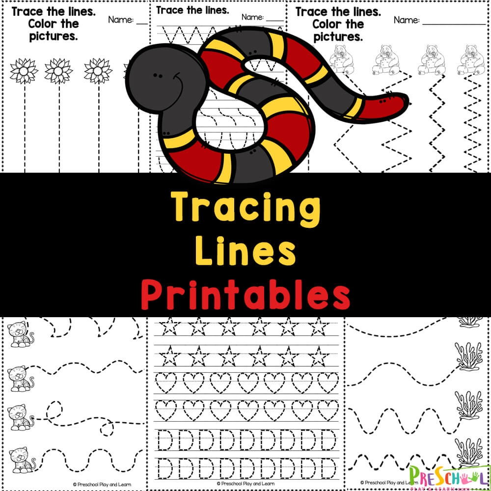 Line Tracing Worksheets 10 Printable PDF Activities For Kids